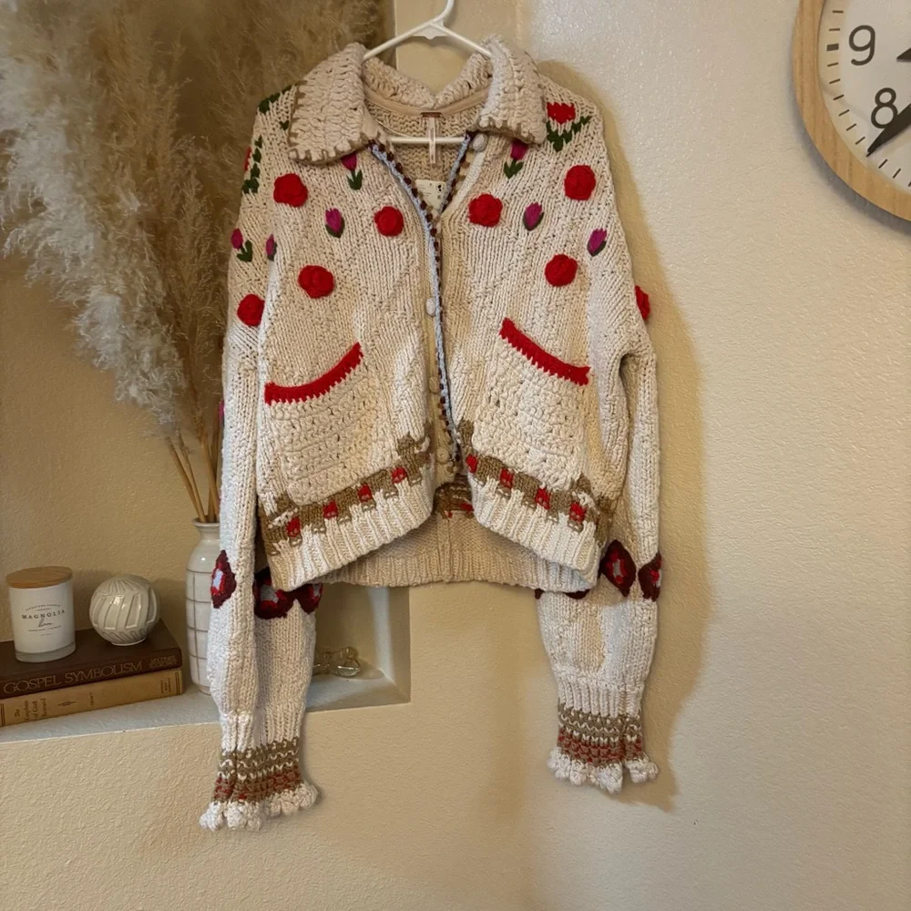 NWT Free People Rosebud Cardi Sz XS - Picture 3 of 10